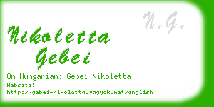 nikoletta gebei business card
